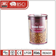 round plastic airtight canister